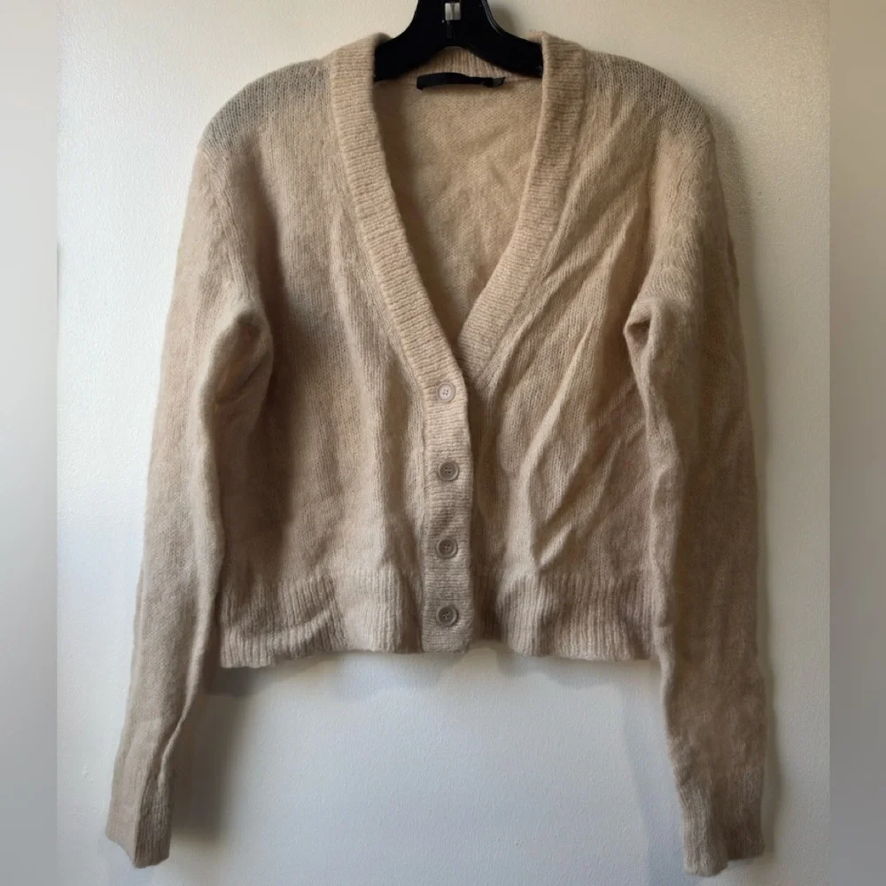 Jenni Kayne Women's Boyfriend Beige Sweater Cardigan Sz S - Picture 6 of 14